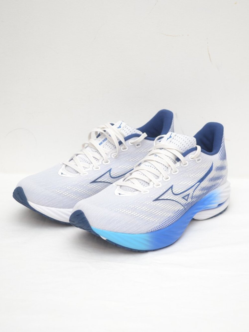MIZUNO Men's Running Shoes WAVE RIDER 28 J1GC240301 White/Navy/Blue Size 9.5